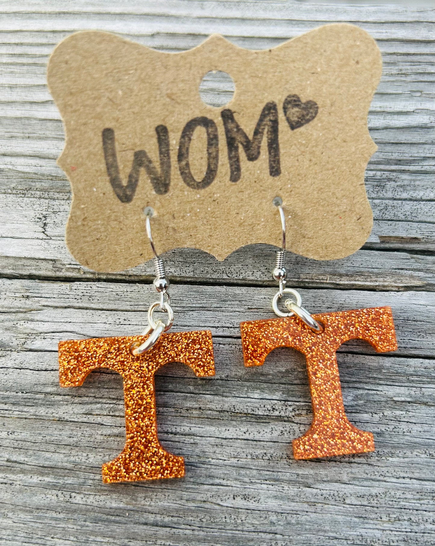 Tennessee Power T Acrylic Dangle Earrings