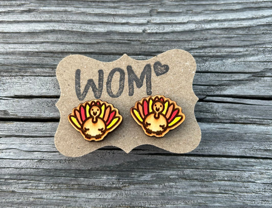 Turkey Wooden Stud Earrings